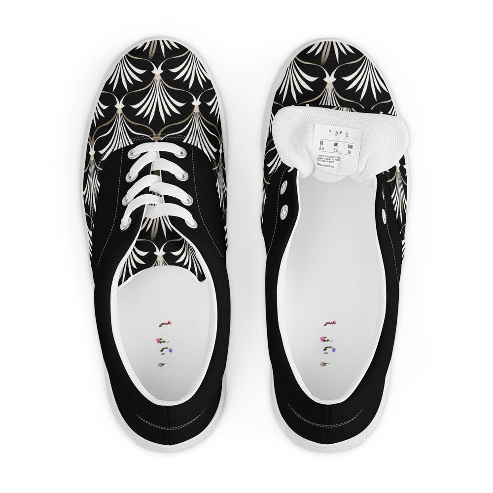 Art Deco Men’s lace-up canvas shoes