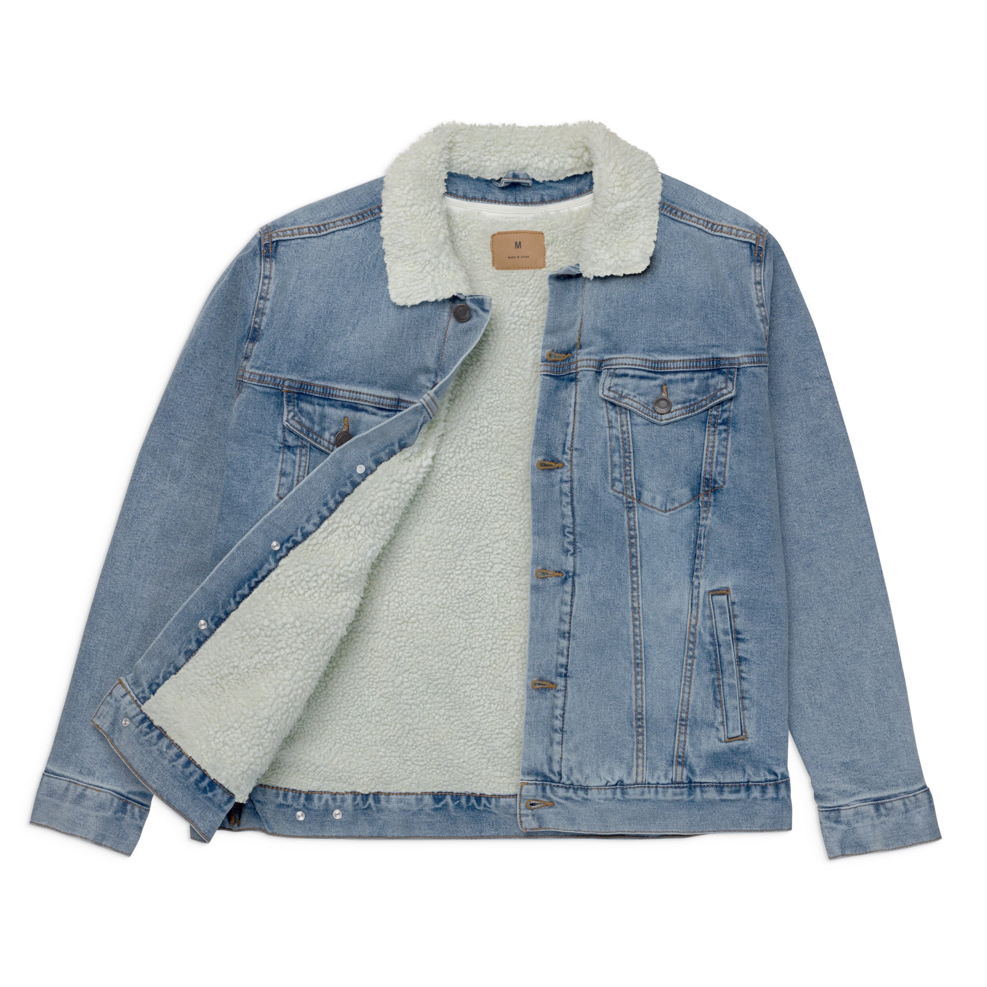 ZEMI Unisex denim sherpa jacket